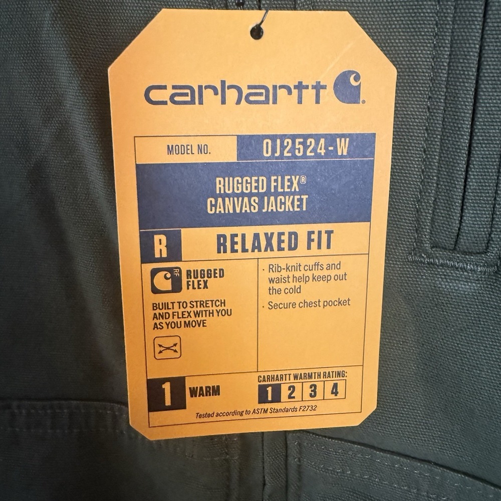 Carhartt Womens Medium Crawford Rugged Flex Canvas Bomber Jacket Green Winery - Picture 9 of 14